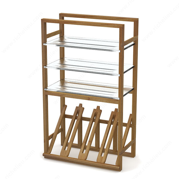 Modern Angled Glass Racks
