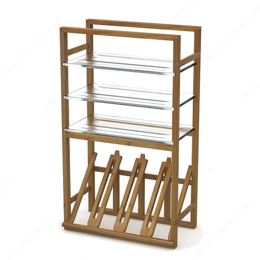 Modern Angled Glass Racks